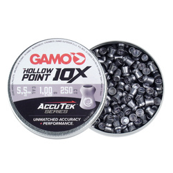 Gamo - Diabolo Kugeln AccuTek Hollow Point 10X - Kaliber 5,5 mm - 250 Stück - 6322547-AK