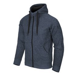 Helikon - Covert Tactical Hoodie Kapuzenpullover - Fullzip - Blaue Melange - BL-CHF-SF-M2