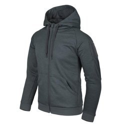 Helikon - Urban Tactical Hoodie® - Fullzip - Poliester - Schwarz / Grau melange - BL-UHF-PO-M1