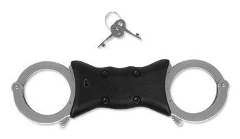 KEL-MET - Starre Handschellen INOX KM 2000 mit Griff - Stahl - Double Lock