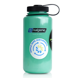 Nalgene - 32 oz Wide Mouth Sustain Flasche - 63 mm Kappe - 1.1L - Glow Green - 2020-4032