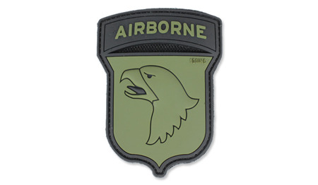 101 Inc. - 3D-Aufnäher - Airborne 101st - OD Grün -  3D PVC Morale Patches