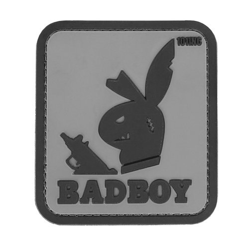 101 Inc. - 3D-Aufnäher - Badboy - Grau -  3D PVC Morale Patches