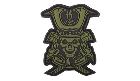 101 Inc. - 3D-Emblem - Samurai-Schädel - Grün - 444130-7195 -  3D PVC Morale Patches