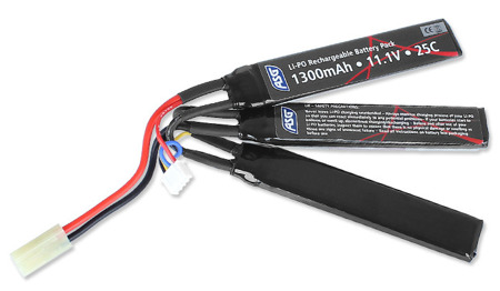 ASG - AEG Akku - LiPo - 11,1V - 1300 mAh - 25C - [1+1+1] - 17207 - Li-Po 11,1 V Akkus