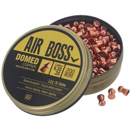 Apolo - Air Boss Domed Kupfer Luftgewehrkugeln - .25 / 6.35mm - 200 psc - E30200 - Diabolos 