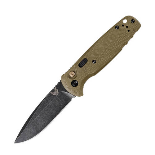 Benchmade - 4300BK-02 CLA Taktisches Messer - CPM MagnaCut - Schwarz / Braun - 4300BK-02 - Einhandmesser