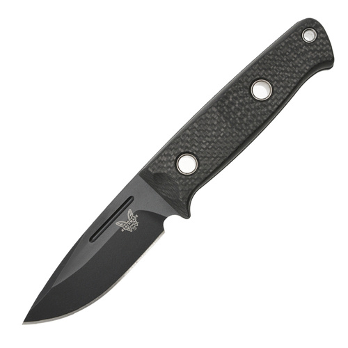 Benchmade - Überlebensmesser 165BK Mini Bushcrafter - CPM-CruWear - Schwarz - 165BK - Militärmesser