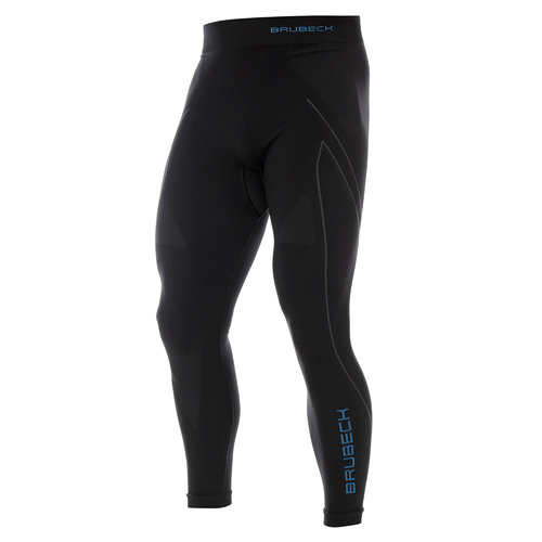 Brubeck - Thermo-Leggings - Nilit® Heat - Schwarz / Blau - LE11840A - Thermoaktive Wäsche