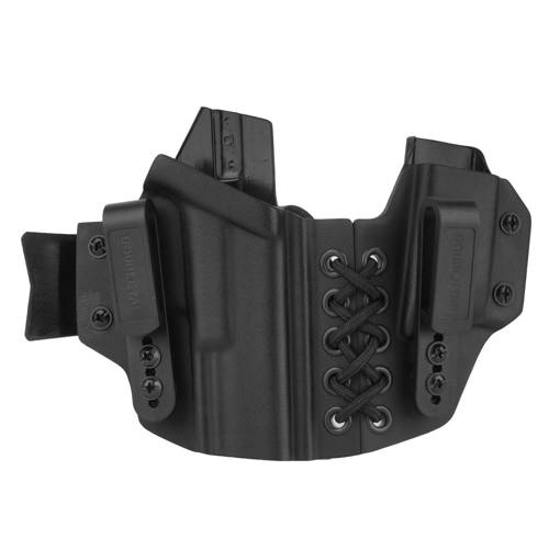 DOUBLETAP GEAR - Appendix Elastic IWB Kydex Holster für Glock 19 und Magazin - Schwarz - Innenbundholster