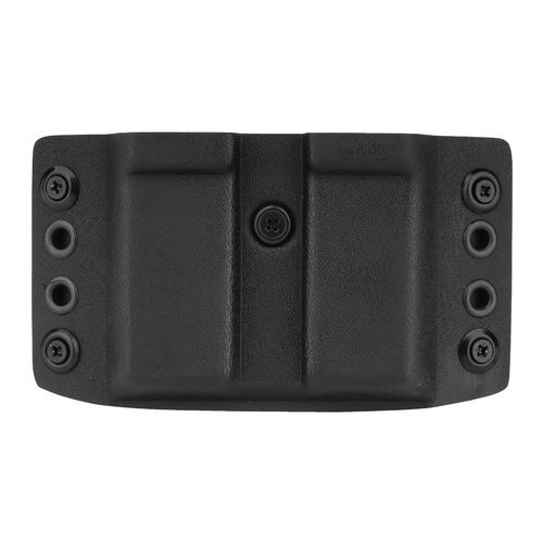 DOUBLETAP GEAR - OWB Kydex Doppelmagazinhalter für P-07/09/10, M&P9, SFP9, P320 - Schwarz - Gürtelholster