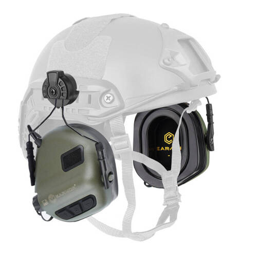 Earmor - Gehörschutz Kapselgehörschutz M31H PLUS für FAST-Helme - Foliage Green - M31H-FG/ARC (PLUS) - Aktive Kopfhörer