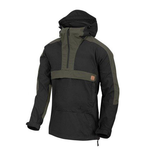 Helikon - Anorak Woodsman® Jacke - Schwarz / Taiga Grün - KU-WDN-DC-0109A - Militärjacken