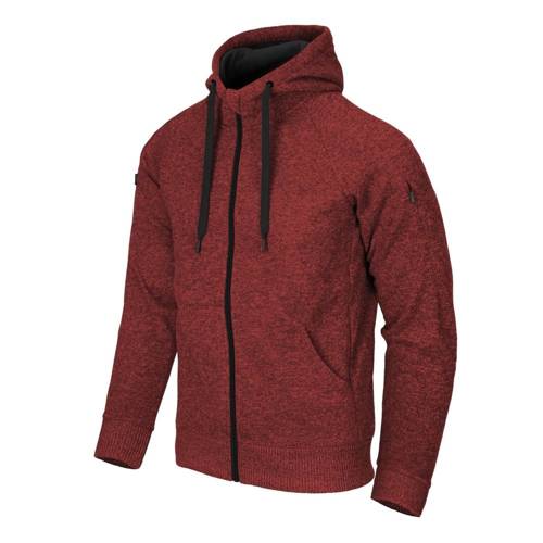 Helikon - Covert Tactical Hoodie Kapuzenpullover - Fullzip - Rote Melange - BL-CHF-SF-M5 - Kapuzen-Sweatshirts