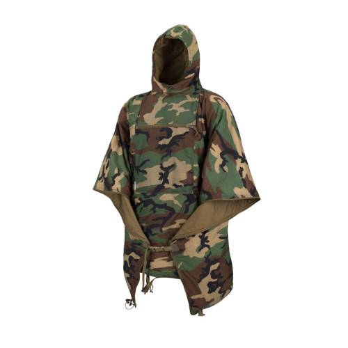 Helikon - Swagman Roll® Poncho - Climashield® Apex™ - US Woodland - PO-SMR-NL-03 - Militärjacken