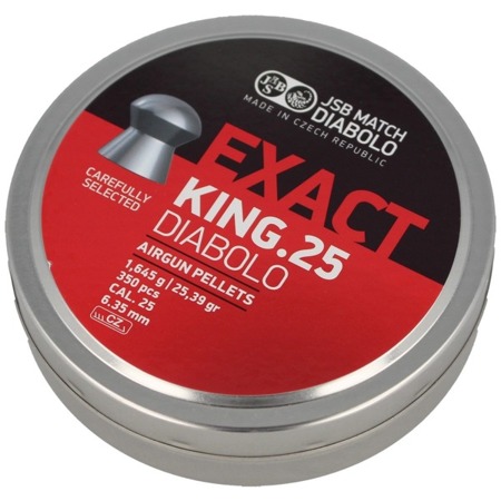 JSB - Diabolo Exact King Pellets - Kal .25 / 6,35 mm - 350 Stück - 546298-350 - Diabolos 