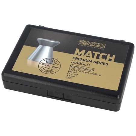 JSB - Match Premium Serie Mitte Luftgewehrkugeln - 4,51 mm - 200 Stück - 1016-200 - Diabolos 