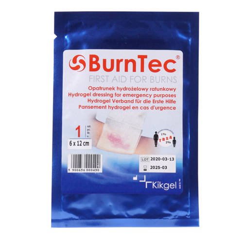 KIKGEL - Steriler, kühlender Gel-getränkter Brandwundenverband BurnTec - 6 x 12 cm - NN-MKI-K06B-001 - Erste Hilfe