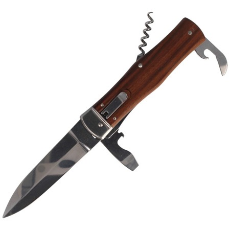 Mikov - Automatisches Federmesser Predator Wood mit 4 Klingen - 241-ND-4/KP - Einhandmesser