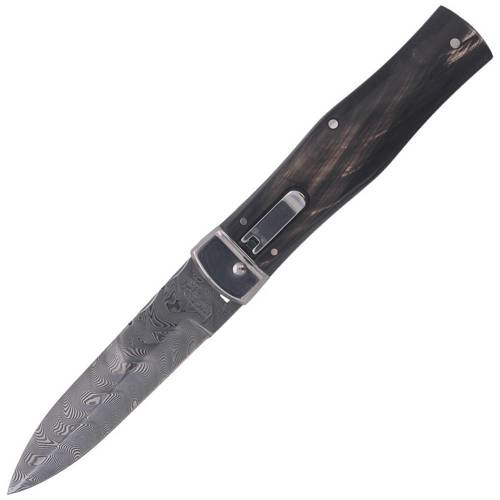 Mikov - Federmesser Predator Damascus Wildcat Buffalo Horn 241-DR-1/KP - PMC 27 - Schwarz - 129627 - Einhandmesser