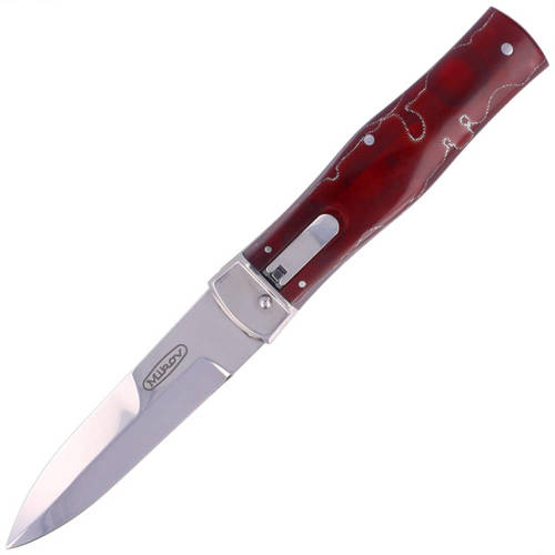 Mikov - Springmesser Predator - Raffir - Lever Lock - N690 - Rot - 241-BRa-1/KP Red - Einhandmesser