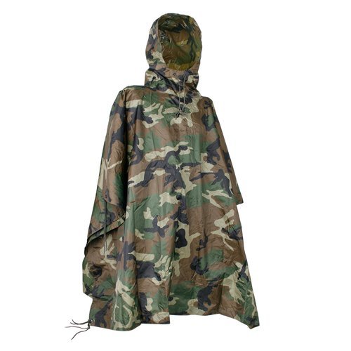 Mil-Tec - Poncho US - RipStop - Woodland - 10630020 - Ponchos - Regenumhänge