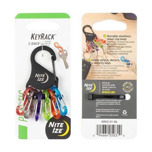 Nite Ize - KeyRack™ S-Biner® Schlüsselsatz - KRK2-01-R6 - Nite Ize