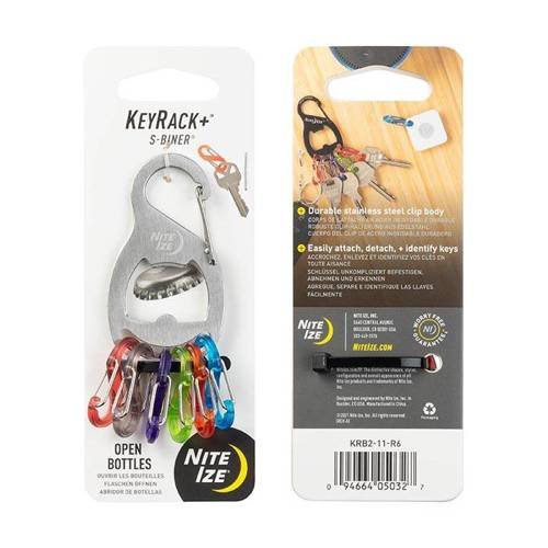 Nite Ize - KeyRack+™ S-Biner® Schlüsselsatz - Silber - KRB2-11-R6 - Nite Ize