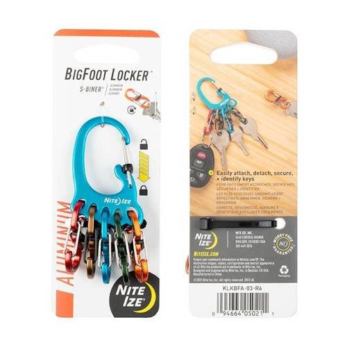 Nite Ize - Schlüsselsatz BigFoot Locker™ KeyRack™ - Aluminium - KLKBFA-03-R6 - Nite Ize