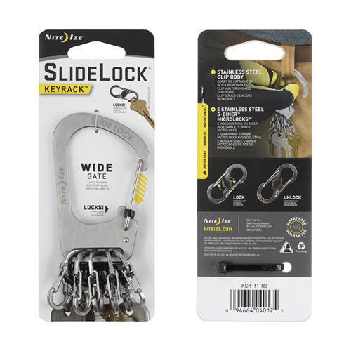 Nite Ize - SlideLock KeyRack - Edelstahl - KCK-11-R3 - Schlüsselanhänger