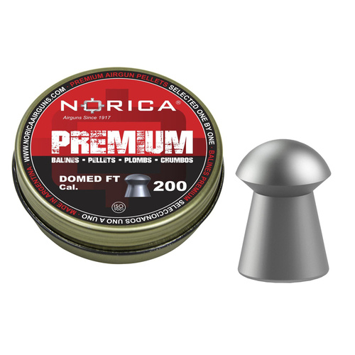 Norica - Luftgewehrkugeln Domed Premium FT - 6,35 mm - 200 Stück - 198.00.102 - Diabolos 