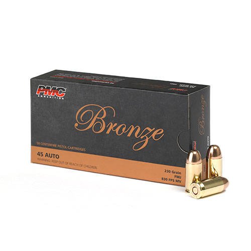 PMC - Pistolenmunition Bronze .45 ACP 14,9g FMJ - 45A - Pistolenpatronen