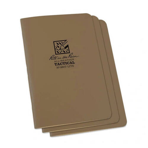 Rite in the Rain - Geheftetes wasserdichtes Notizbuch - 3er-Pack - 4.625x7" - Tan - 980T-LITE - Notizbücher & Zubehör