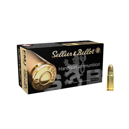 Sellier&Bellot - Pistolenmunition 7,62x25 Tokarev FMJ 85 gr / 5.5 g - BOX 50 szt. - Pistolenpatronen