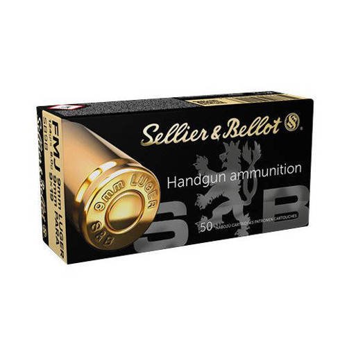 Sellier&Bellot - Pistolenmunition 9x19 Para FMJ 124 gr - BOX 50 Stück - Pistolenpatronen