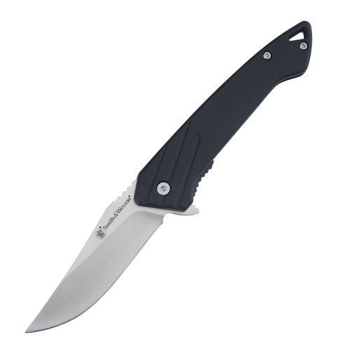 Smith & Wesson - Black Ops Recurve Folder - 7Cr - Schwarz - 1209516 - Klappmesser