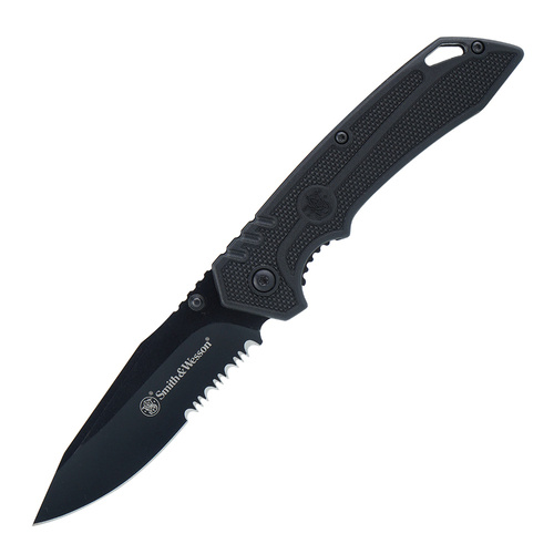 Smith & Wesson - Special Ops Serrated Klappmesser - 7Cr - Schwarz - 1209514 - Klappmesser