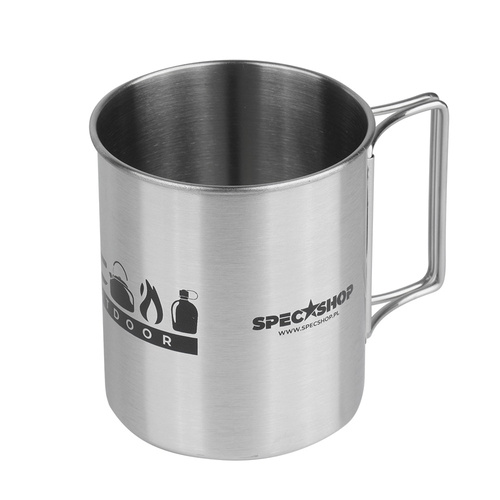 SpecShop.pl - Stahlbecher - 450 ml - Silber - Besteck & Geschirr