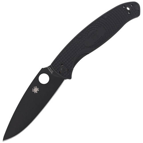 Spyderco - EDC-Messer Resilience Lightweight Black Blade - Plain - Schwarz - C142PBBK - EDC-Messer