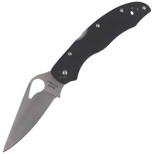 Spyderco - Klappmesser Byrd Harrier 2 - EDC - Glatte Schneide - G-10 - Schwarz - BY01GP2 - EDC-Messer