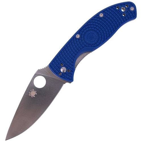 Spyderco - Klappmesser Tenacious FRN Blau -  CPM S35VN Plain Steel - Blau - C122PBL - Jagdmesser