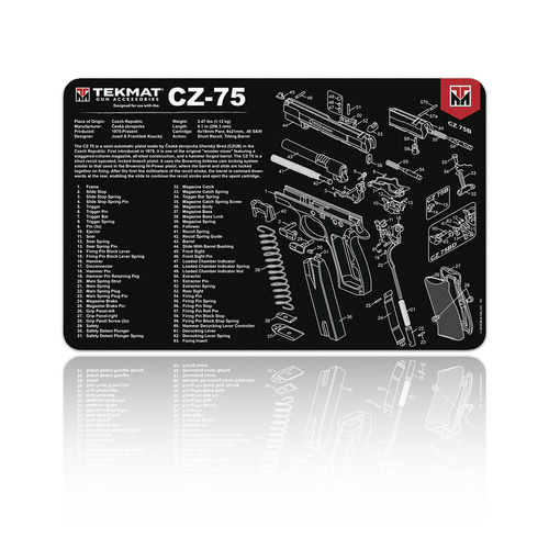 TekMat - Reinigungsmatte - CZ-75-Waffen - 27x43cm - TEK-R17-CZ75 - Reinigungsmatte