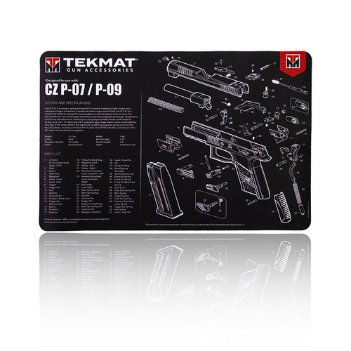 TekMat - Reinigungsmatte - CZ P-07 / P-09-Waffen - 27x43cm - TEK-R17-CZP07 - Reinigungsmatte