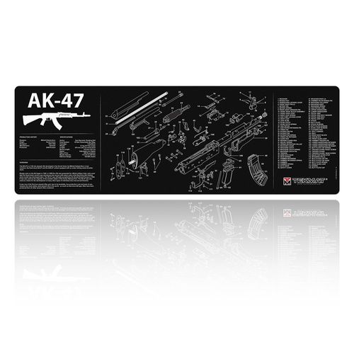 TekMat - Waffenreinigungsmatte - AK-47 - 30x91cm - Schwarz - TEK-R36-AK47 - Reinigungsmatte