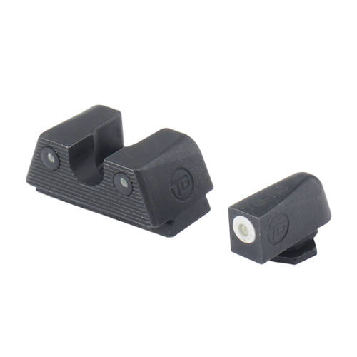 TruGlo - Tritiumvisier Tritium-X - Glock 17/19 - Niedrig - Weißer Umriss - TG231G1XW - Feste Visierungen