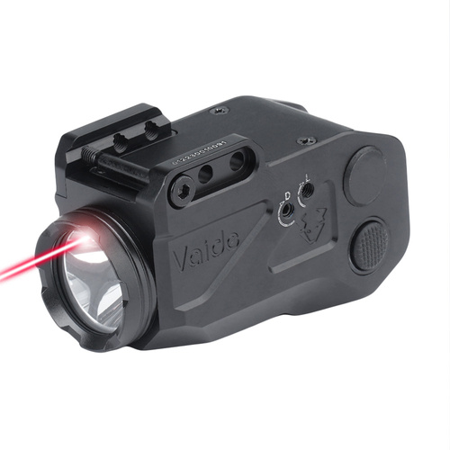 Vaide - Taktische LED Taschenlampenwaffe mit Laser Compact Scrapper Combo - 500 Lumen - Schwarz - VAPLL-R01 - Laserzielgerät