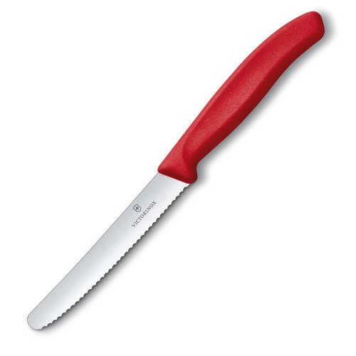 Victorinox - Küchenmesser Swiss Classic - Gezahnt - Rot - 6.7831 - Touristenbesteck