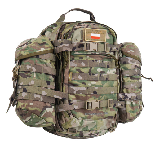 WISPORT - Sparrow 20 II Rucksack mit zwei Seitentaschen - 20 + 10 l - Multicam - Touren, Patrouille (26-40 Liter)