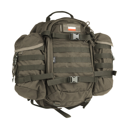 WISPORT - Sparrow 20 II Rucksack mit zwei Seitentaschen - 20 + 10 l - RAL 7013 - Touren, Patrouille (26-40 Liter)