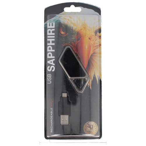 ASP - Sapphire USB LED Aluminium wiederaufladbare Taschenlampe - Schwarz - 53600